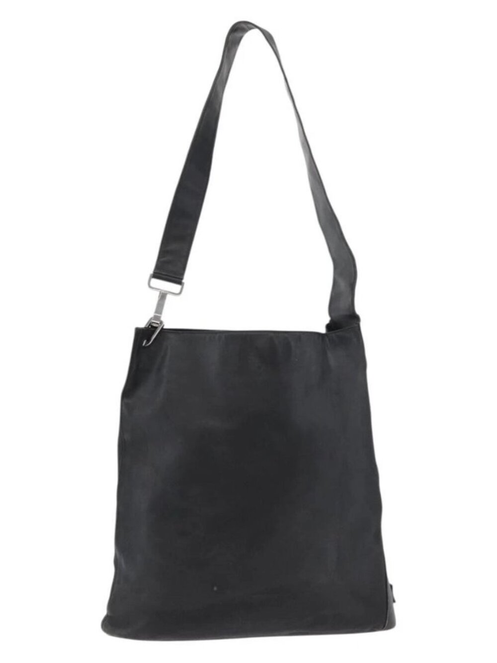 GUCCI Shoulder Bag Leather Black Silver Auth - Picture 1 of 16